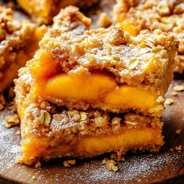 Peach Crumble Bars