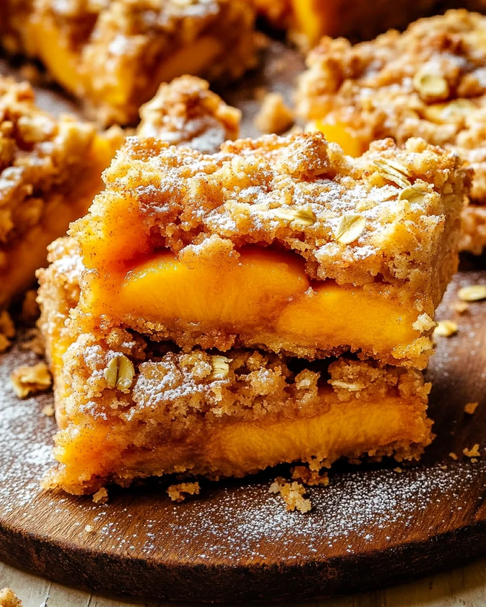 Peach Crumble Bars