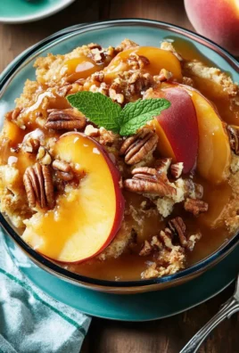 Peach Dump Cake with Pecan Topping