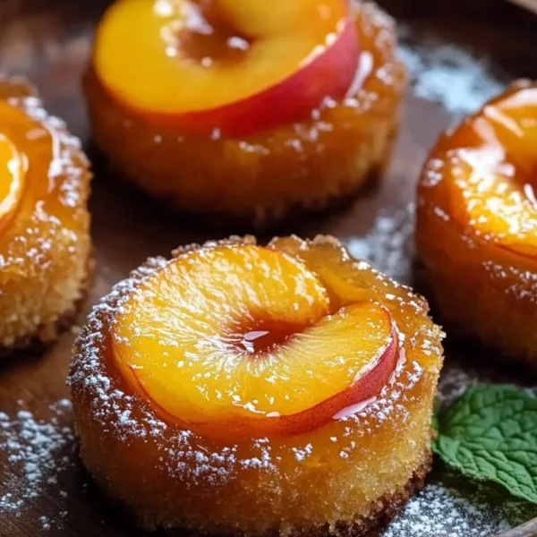 Peach Upside Down Mini Cakes