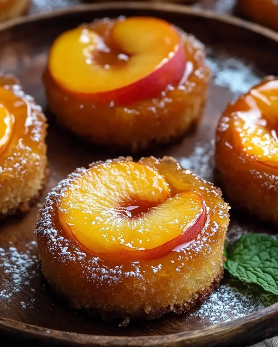 Peach Upside Down Mini Cakes