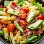 Quick Gluten Free Dairy Free BLT Pasta Salad
