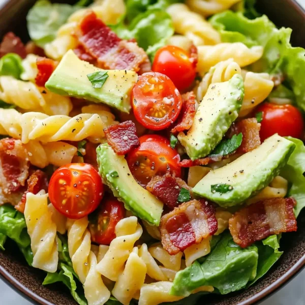 Quick Gluten Free Dairy Free BLT Pasta Salad