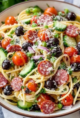 Spaghetti Pasta Salad with Italian Dressing