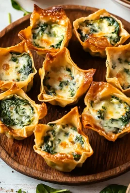Spinach and Artichoke Wonton Cups Recipe
