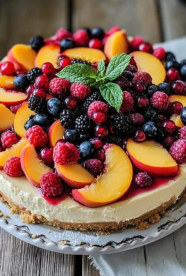 Summer Berry and Peach Cheesecake Recipe