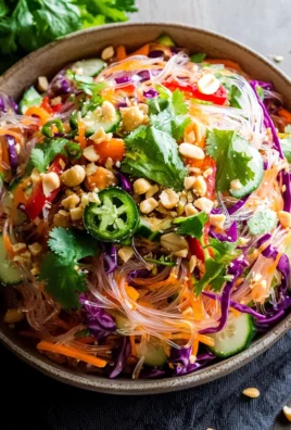 Thai Glass Noodle Salad with Peanut Dressing