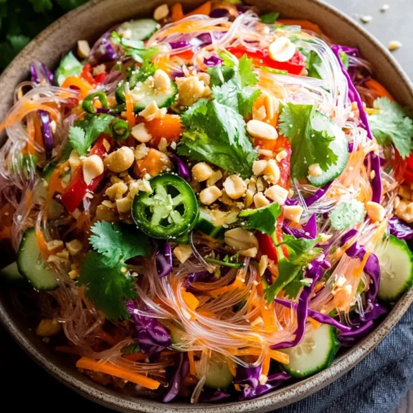 Thai Glass Noodle Salad with Peanut Dressing