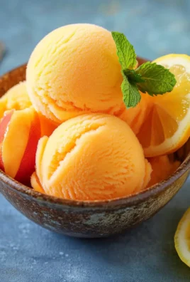 The Best Peach Sorbet Without Ice Cream Maker