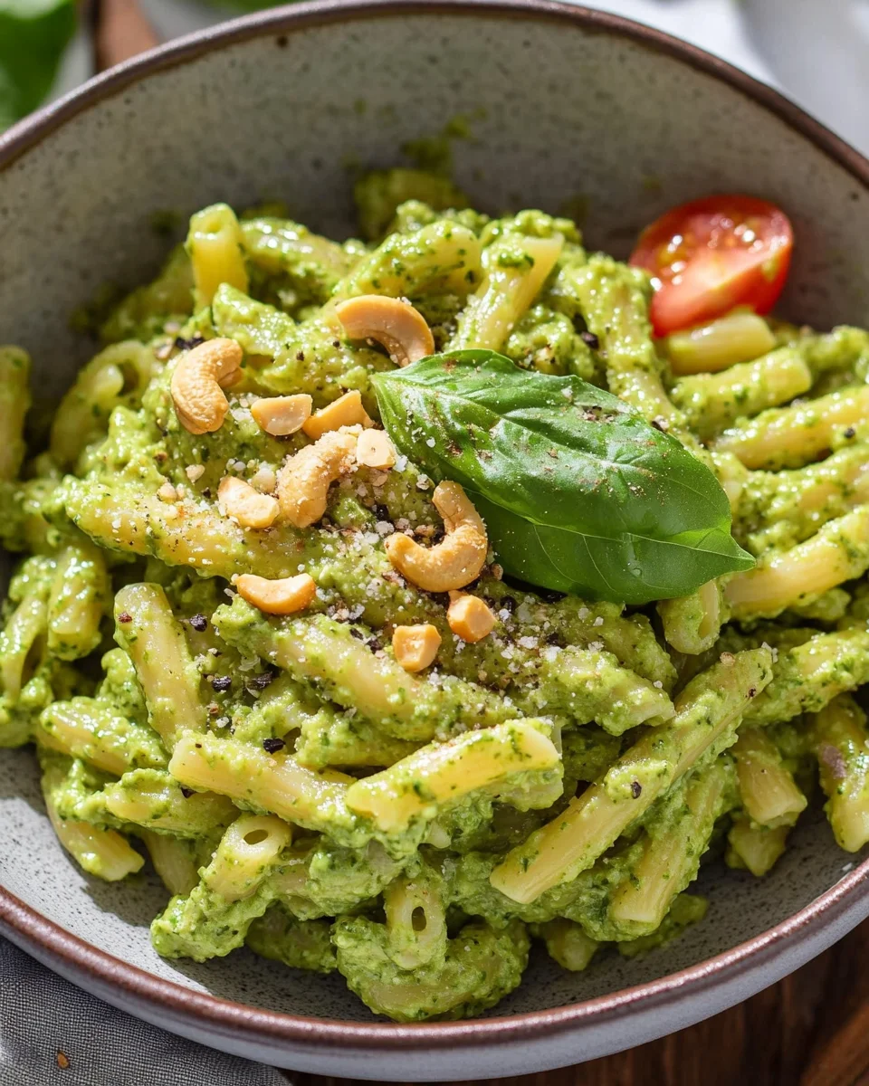 Vegan Avocado Pesto Pasta