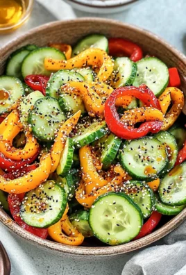 Viral TikTok Cucumber & Bell Pepper Salad