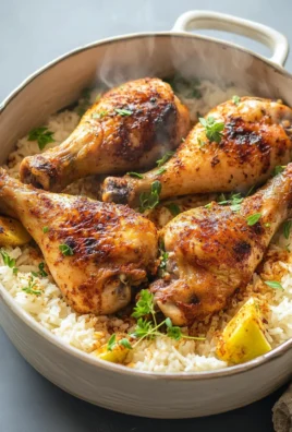 Baked Chicken Legs and Rice