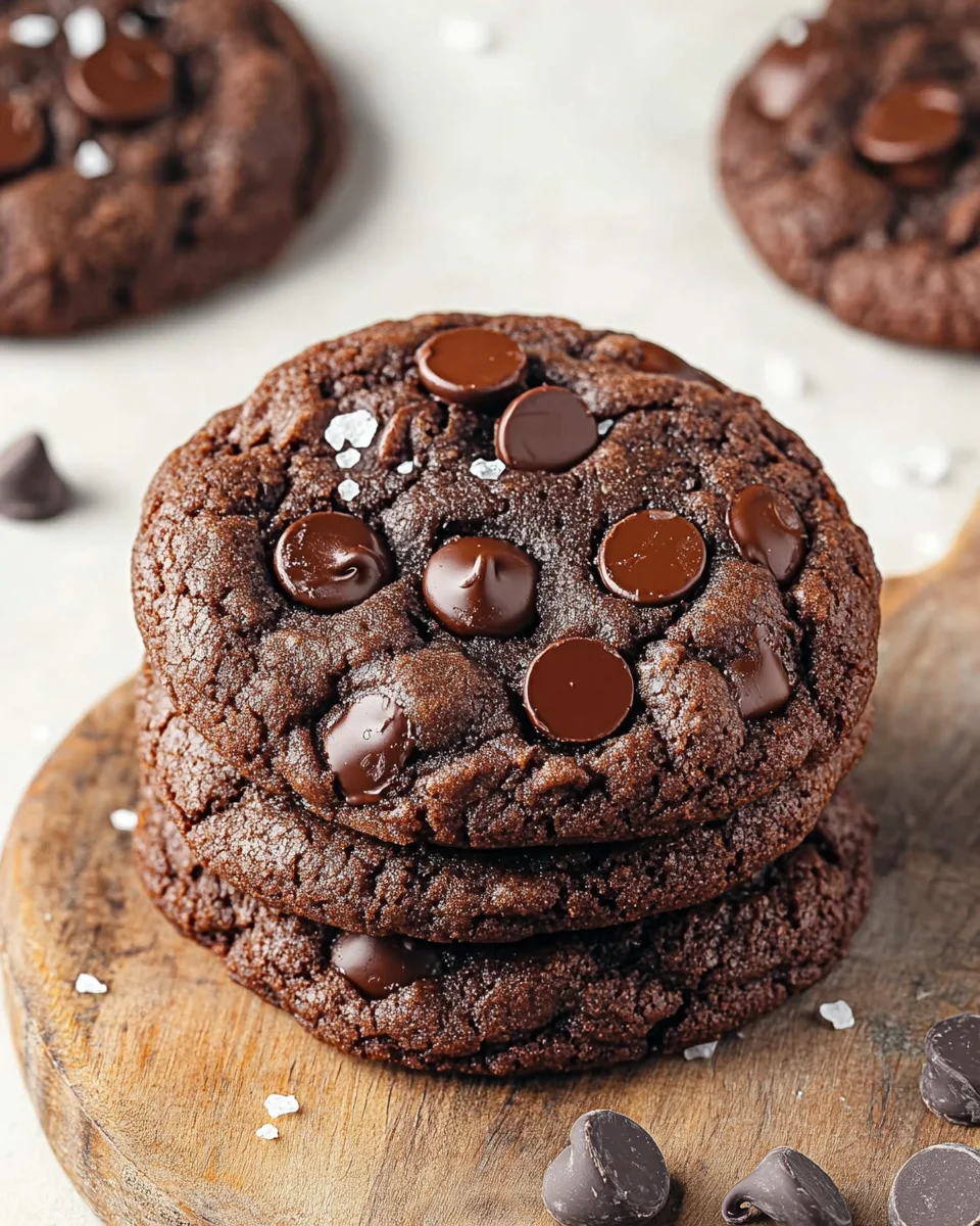 Bakery Style Double Chocolate Chip Cookies