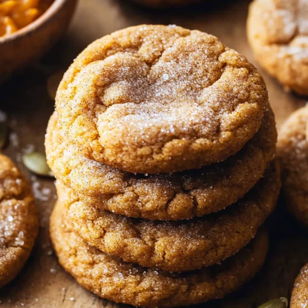 Chewy Pumpkin Snickerdoodle Cookies