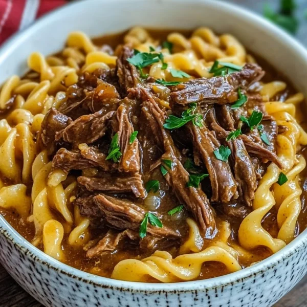 Crock Pot Mississippi Beef Noodles