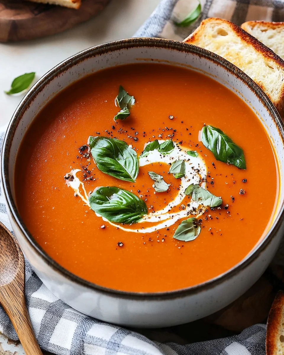 Middle-of-Winter Creamy Tomato Soup (Canned Tomatoes)