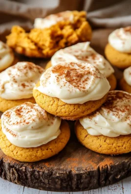 Pumpkin Cookies with Cream Cheese Frosting