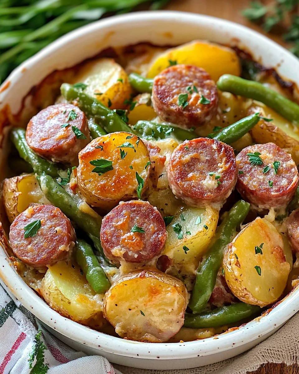 Sausage Green Bean Potato Casserole