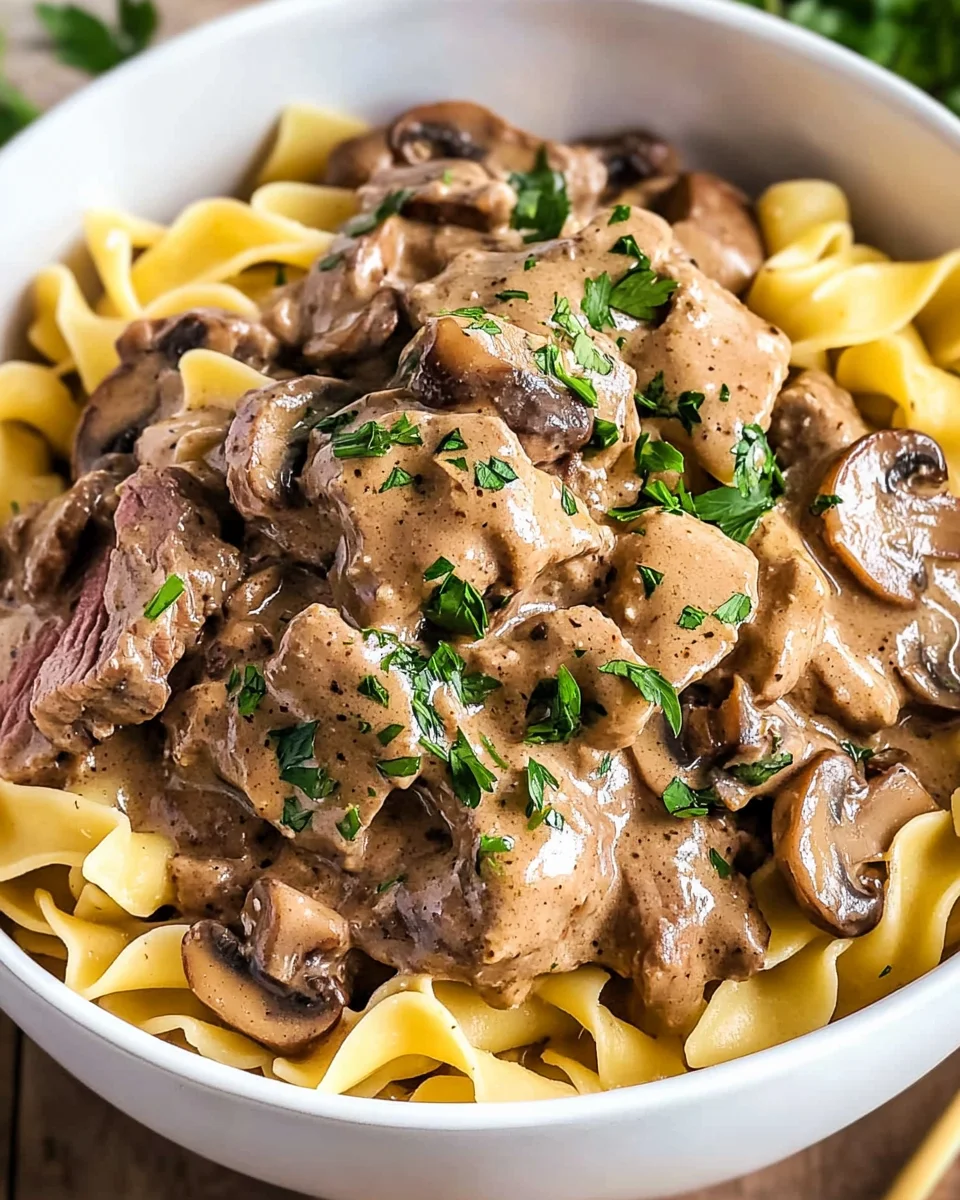 Slow Cooker Beef Stroganoff 17 Slow